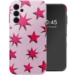 Selencia Vivid Tough Backcover Samsung Galaxy A15 (5G/4G) - Stars Rubine Red Light Pink