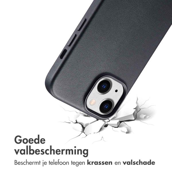 Accezz MagSafe Leather Backcover Apple iPhone 15 - Onyx Black