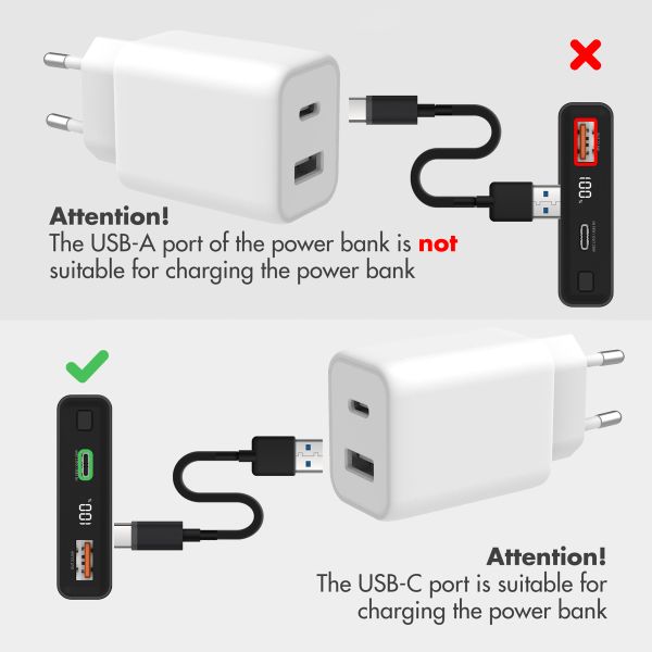 imoshion Ultra Series Aluminium Powerbank 10,000 mAh - Quick Charge and Power Delivery - Black