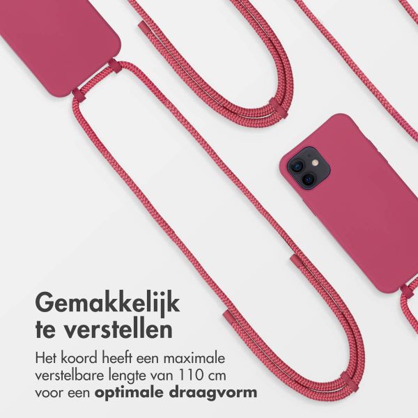 imoshion Color Backcover met afneembaar koord MagSafe Apple iPhone 12 (Pro) - Raspberry