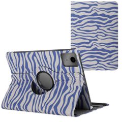 imoshion 360° Draaibare Design Bookcase Lenovo Tab M11 - White Blue Stripes