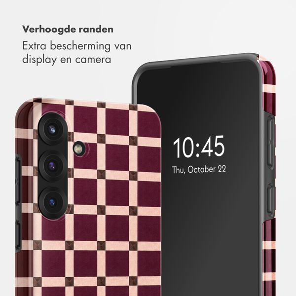 Selencia Vivid Backcover Samsung Galaxy S25 - Check This Burgundy