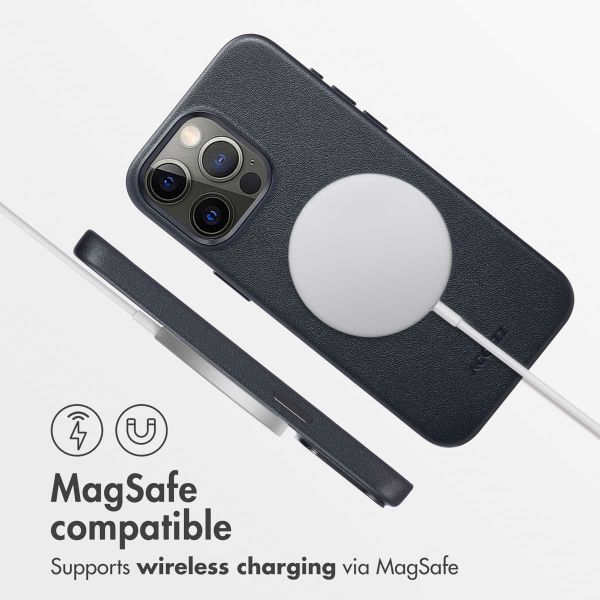Accezz Leather Back Cover with MagSafe Apple iPhone 15 Pro Max - Onyx Black