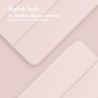 Accezz Smart Silicone Book Case Apple iPad 9 (2021) 10.2 inch / iPad 8 (2020) 10.2 inch / iPad 7 (2019) 10.2 inch - Pink