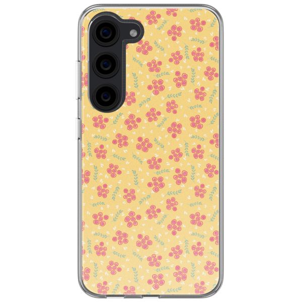 imoshion  Design hoesje Samsung Galaxy S23 - Sunny Yellow Petite Flowers