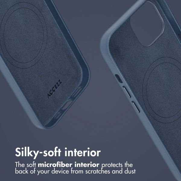 Accezz 2-in-1 Leather Bookcase with MagSafe Apple iPhone 15 - Nightfall Blue
