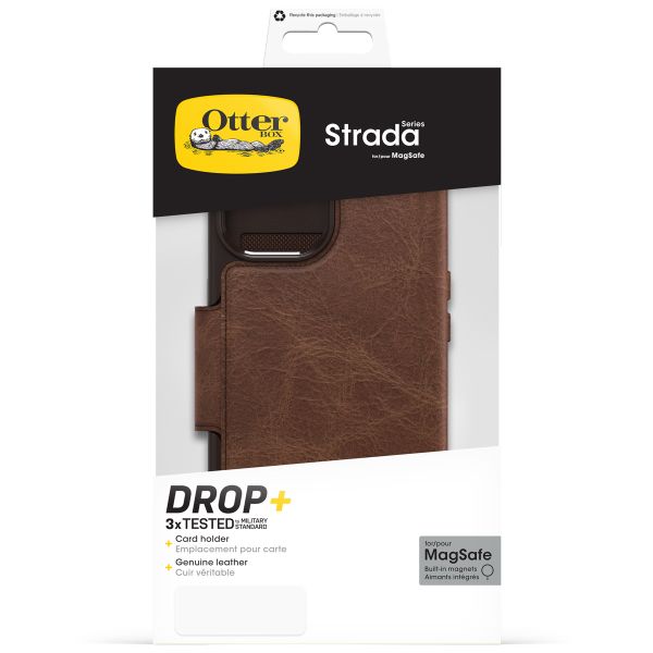 OtterBox Strada Bookcase MagSafe iPhone 15 - Bruin