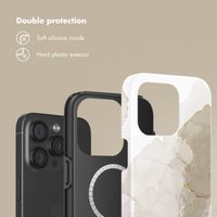 Selencia Vivid Back Cover with MagSafe Apple iPhone 15 Pro - Marble Light Brown
