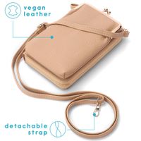 imoshion Vegan Lederen Telefoontasje Crossbody - Beige