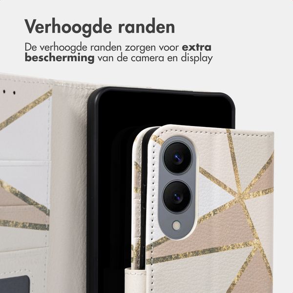 imoshion Design Bookcase Samsung Galaxy S25 Edge - Beige Graphic