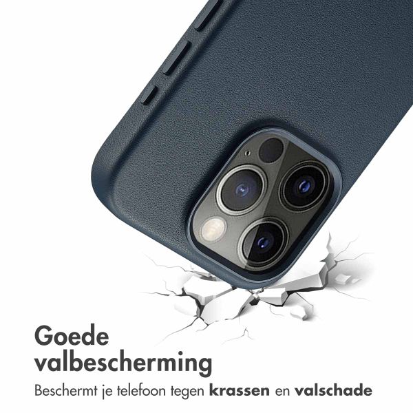 Accezz MagSafe Leather Backcover Apple iPhone 15 Pro - Nightfall Blue