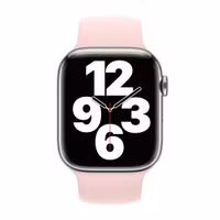 Apple Siliconen solobandje Apple Watch | 38/40/41/42 mm - Maat 5 - Chalk Pink