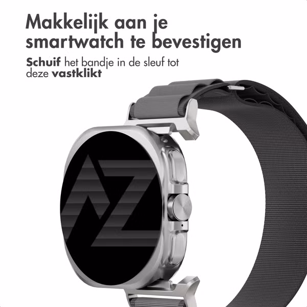 Accezz Nylon Alpine bandje Samsung Galaxy Watch Ultra 2 (2026) / Ultra (2024/2025) - Dark Grey