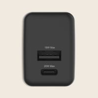 imoshion Wall Charger - Oplader - USB-C en USB aansluiting - Power Delivery - 20 Watt - Zwart