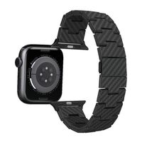 Pitaka Carbon Fiber bandje Apple Watch | 44/45/46/49 mm - Retro Carbon Black