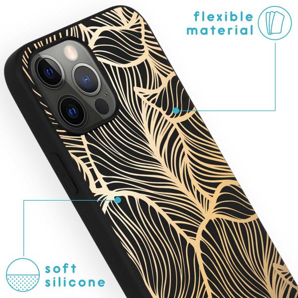 imoshion Design hoesje Apple iPhone 13 Pro Max - Bladeren / Zwart