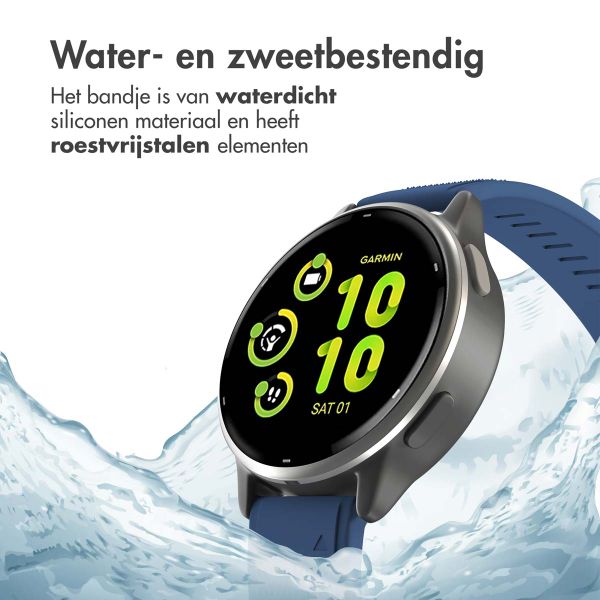 imoshion QuickFit® Siliconen bandje  - Garmin 22 mm aansluiting - Donkerblauw