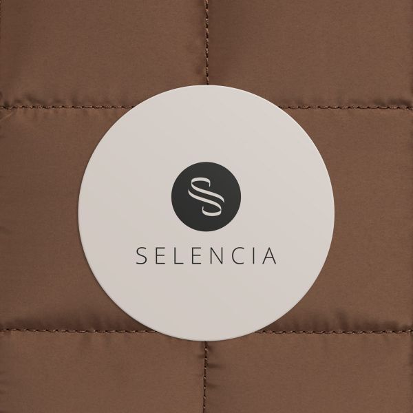 Selencia Puffy Laptop hoes 13-14 inch - Laptopsleeve - Mocha Brown