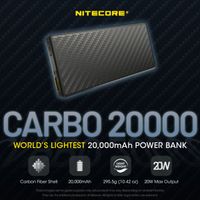 Nitecore Carbo 20000 | Carbon Fiber Powerbank - 20.000 mAh