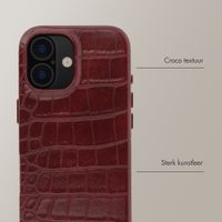 Selencia Croco Backcover met MagSafe Apple iPhone 16 - Burgundy