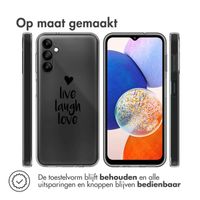 imoshion Design hoesje Samsung Galaxy A14 (5G/4G) - Live Laugh Love - Zwart