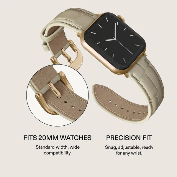 Burga Genuine Leather Band Apple Watch | 38/40/41/42 mm - Buttermelt / Gold