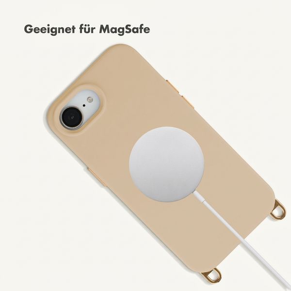 Selencia Rivièra MagSafe Back Cover with detachable hooks Apple iPhone 17e / 16e - Milky Latte