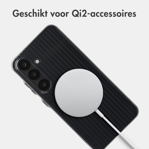 Accezz Lite Backcover met MagSafe | Fluted | Samsung Galaxy S25 - Zwart