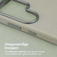 Accezz MagSafe Leather Backcover Samsung Galaxy S26 Ultra - Light Grey