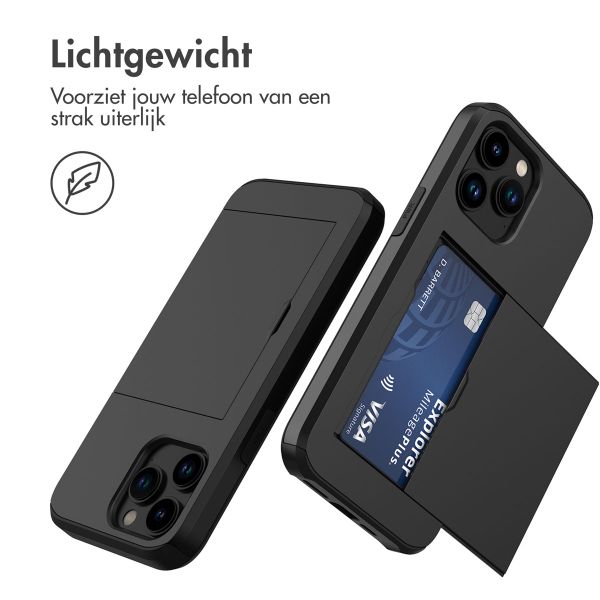 imoshion Backcover met pasjeshouder iPhone 14 Pro Max - Zwart