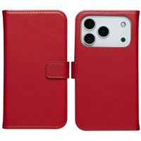Selencia Genuine Leather Book Case Apple iPhone 17 Pro Max - Red