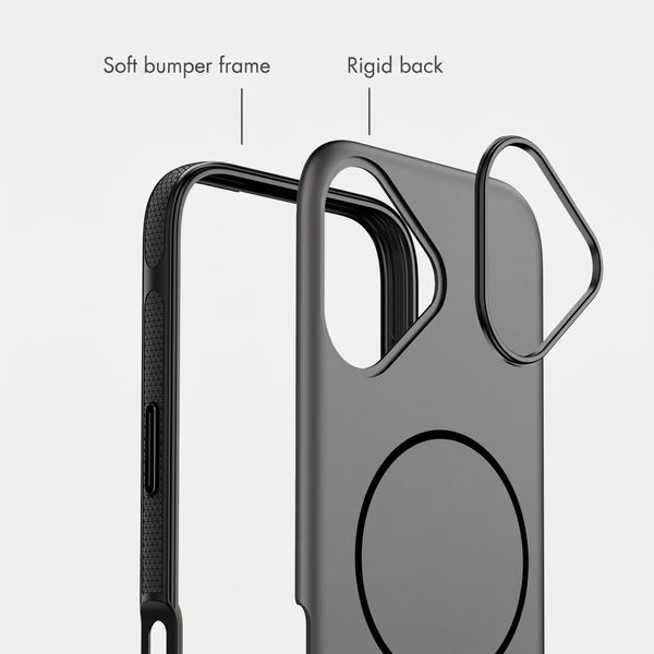 imoshion Colour Back Cover with Thin MagSafe Ring Apple iPhone 17 - Black