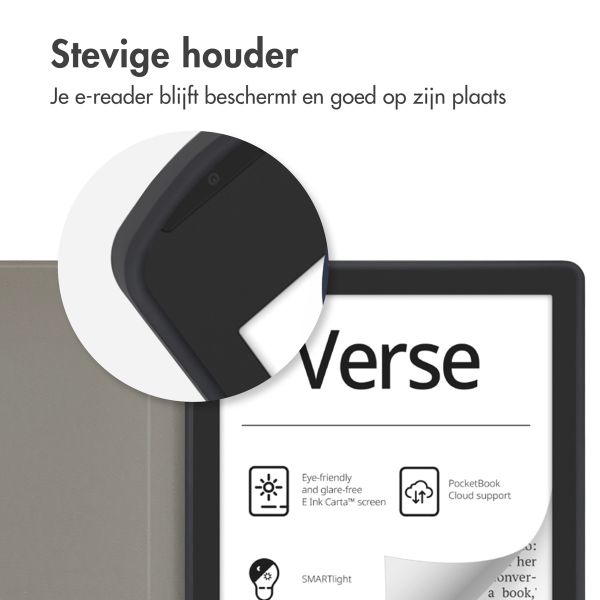 imoshion Design Slim Hard Case Bookcase Pocketbook Verse Lite - Black Marble