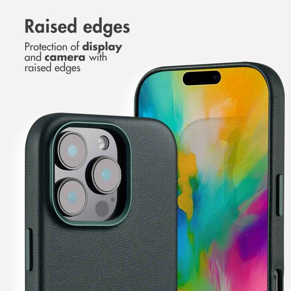 Accezz Leather Back Cover with MagSafe Apple iPhone 16 Pro - Cedar Green