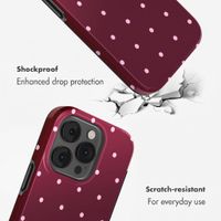 Selencia Vivid Case Apple iPhone 14 Pro - Happy Dots Burgundy