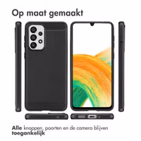 imoshion Brushed Backcover Samsung Galaxy A33 - Zwart