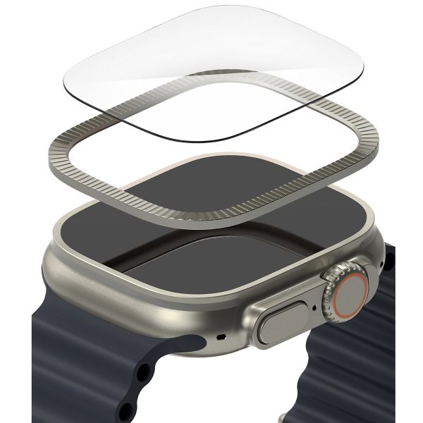 Ringke Bezel Styling + Screenprotector Apple Watch Ultra (2) - 49 mm - Fluted Titanium