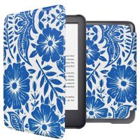 imoshion Design Slim Hard Case Bookcase Amazon Kindle (2024) / Amazon Kindle (2022) 11th gen - Flower Tile