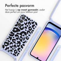 imoshion Siliconen design hoesje met koord Samsung Galaxy A25 (5G) - Animal Lila