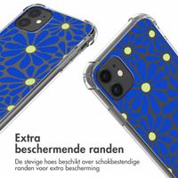 imoshion Design hoesje met koord iPhone 11 - Cobalt Blue Flowers Connect