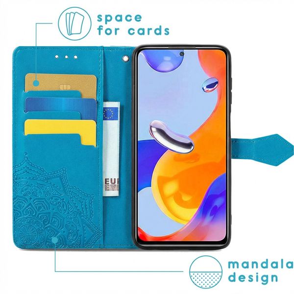 imoshion Mandala Bookcase Xiaomi Redmi Note 11 Pro - Turquoise