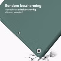 Accezz Smart Silicone Bookcase Apple iPad 6 (2018) 9.7 inch / iPad 5 (2017) 9.7 inch - Donkergroen
