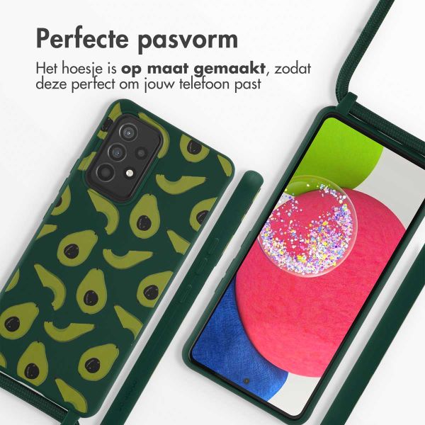 imoshion Siliconen design hoesje met koord Samsung Galaxy A53 - Avocado Green