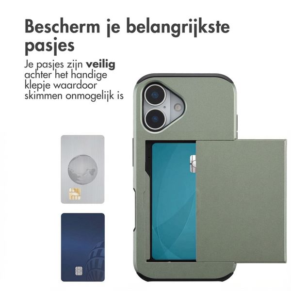 imoshion Backcover met pasjeshouder Apple iPhone 17 - Groen