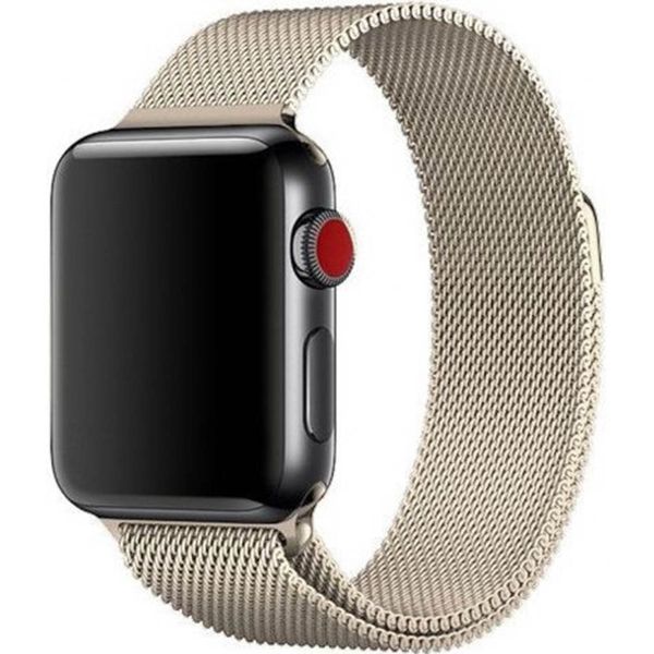 WiWu Milanese band Apple Watch Series 1 t/m 9 / SE (38/40/41 mm) | Series 10 (42 mm) - Champagne