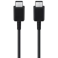 Samsung Originele USB-C naar USB-C kabel - 1.8 meter - 25 Watt - Zwart + Originele Fast Charging Adapter USB-C Oplader - In Fabrieksverpakking - 25 Watt - Zwart