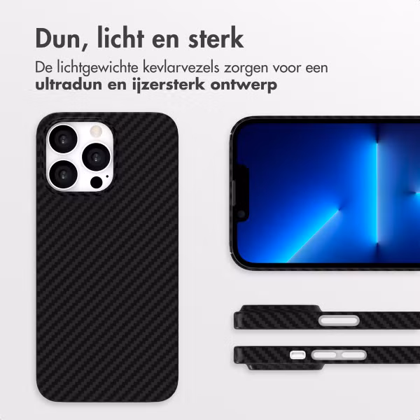 Accezz MagSafe Kevlar Backcover Apple iPhone 13 Pro - Zwart