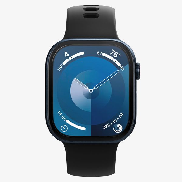 Spigen EZ FIT Glas.tR Screenprotector met applicator Apple Watch 10 - 46 mm - Transparant