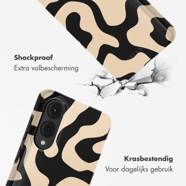 Selencia Vivid Backcover Samsung Galaxy S25 Edge - Art Wave Black