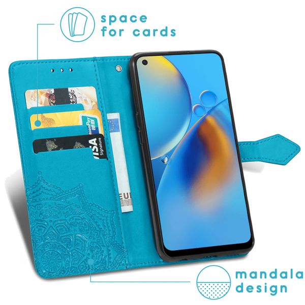 imoshion Mandala Bookcase Oppo A74 (4G) - Turquoise